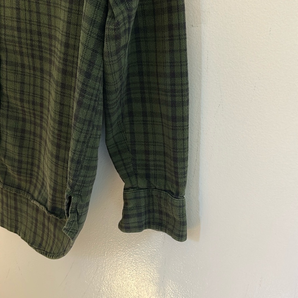 Madewell Women’s Boyshirt oversized Flannel.100% Cotton Size Small. Hunter Green - Picture 8 of 11